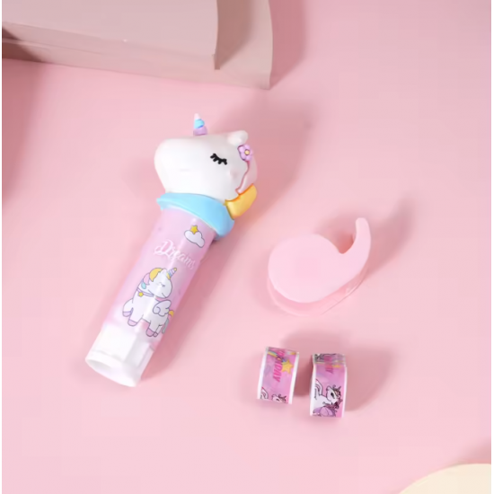 Strong Adhesive Quick Dry Environmental Protection School Office Stationery for Kids Craft Cute 9G Unicorn Doll Solid Glue Stick