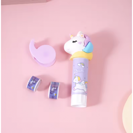 Strong Adhesive Quick Dry Environmental Protection School Office Stationery for Kids Craft Cute 9G Unicorn Doll Solid Glue Stick