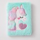 Macaron Pastel Girly Diary - Student Cartoon Wireless Bound A5 Scrapbook, Unicorn Plush Notebook