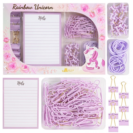 Hot-Selling Macaron Student/Office Set - Direct Supply 3-Piece Kit (Notebook, Stapler, Staples), In-Stock