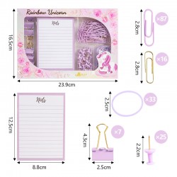 Hot-Selling Macaron Student/Office Set - Direct Supply 3-Piece Kit (Notebook, Stapler, Staples), In-Stock