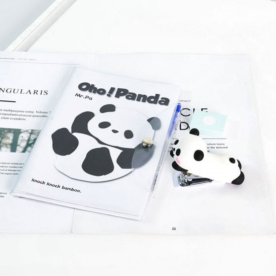New Giant Panda Student & Office Set - 4-Piece (Stapler, Staples, Notebook, Calculator) - In Stock