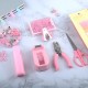 Hot-Selling Pink Student & Office Set - Stapler, Scissors, Paper Clips, Staple Remover, Staples