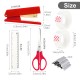 Red Office Stationery Set - Stapler, Staple Remover, Ruler & Tape, Factory Supply