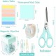 Direct Supply Mint Green Desktop Office Set - Student & Office Combination (Stapler, Staple Remover, Scissors, Paper Clips)