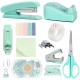 Macaron Desktop Office Stationery Set - Stapler, Tape Dispenser, Scissors, Staple Remover - In Stock