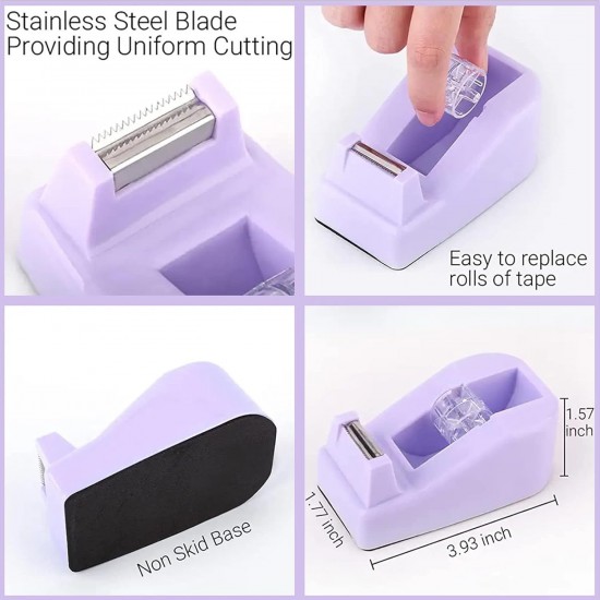 Direct Supply Macaron Office Supplies Set - Combination (Stapler, Tape Dispenser, Scissors, Paper Clips)