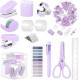 Exclusive Purple Mini Stapler Set - Transformable Tape Cutter, Index Stickers & Tape Kit