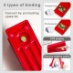 Red Office Stationery Set - Stapler, Staple Remover, Ruler & Tape, Factory Supply