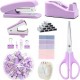 Macaron Office Set - Stapler, Scissors, Tape, Staple Remover, Staples Set