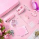 Macaron Office Set - Stapler, Scissors, Staple Remover, Staples, Paper Clips