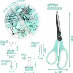 Green Desktop Office Set - Stapler, Scissors, Tape, Staple Remover, Staples - In Stock