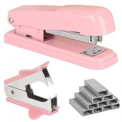 Direct Supply Purple Stationery Set - Desktop Student & Office Combination (Stapler, Staple Remover, Staples)