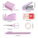 Macaron Desktop Office Stationery Set - Stapler, Tape Holder, Scissors & Pens, Factory In-Stock