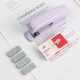Direct Supply Purple Desktop Office Supplies - Hole Punch, Stapler, Paper Clips, Push Pins, Scissors Stationery Set