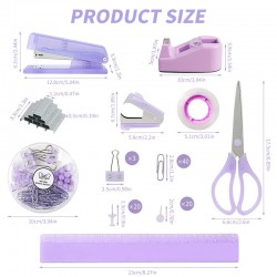 Exclusive Jade Green Office Set - Tape Holder, Stapler, Staple Remover & Scissors, Brandable/Label Ready