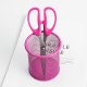 Hot-Selling Magenta Desktop Office Stationery Set - Stapler, Tape Dispenser, Scissors, Staple Remover
