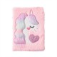 Macaron Pastel Girly Diary - Student Cartoon Wireless Bound A5 Scrapbook, Unicorn Plush Notebook