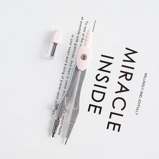 New Hot-Selling Girls' Stationery Gift Box - Large DIY Hole Notebook, Compass & Stapler Combo Set