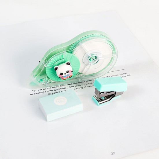 Hot-Selling Giant Panda Student & Office Set - Notebook, Correction Tape, Mini Stapler - In Stock