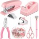 Direct Supply Macaron Office Supplies Set - Combination (Stapler, Tape Dispenser, Scissors, Paper Clips)