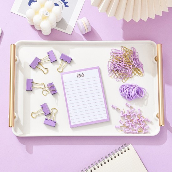 Hot-Selling Macaron Student/Office Set - Direct Supply 3-Piece Kit (Notebook, Stapler, Staples), In-Stock