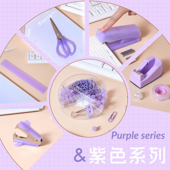 Exclusive Jade Green Office Set - Tape Holder, Stapler, Staple Remover & Scissors, Brandable/Label Ready