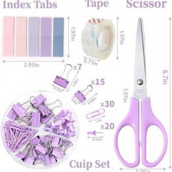 Macaron Office Set - Stapler, Scissors, Tape, Staple Remover, Staples Set