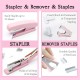Pink Desktop Office Set - Stapler, Scissors, Tape, Staple Remover, Staples - In Stock