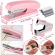 Direct Supply Pink Desktop Office Accessory Set - Macaron-Colored Stapler, Tape Holder & Scissors Combo