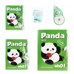 Hot-Selling Giant Panda Student & Office Set - Notebook, Correction Tape, Mini Stapler - In Stock