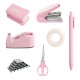 Macaron Desktop Office Stationery Set - Stapler, Tape Holder, Scissors & Pens, Factory In-Stock
