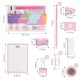Hot-Selling Macaron Office Set - Cute Cartoon Notebook, Pencils, Binder Clips, Stapler - In Stock