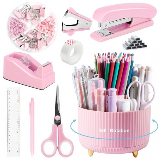 Hot-Selling Desktop Office Stationery Set - Stapler, Tape Dispenser, Scissors, Staple Remover - Factory Direct In Stock