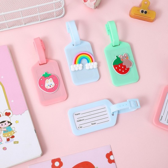 Cute Student Classification Luggage Tags - Waterproof PVC Plastic Travel Luggage Tags/Baggage Tags (Cartoon Creative Design)