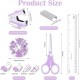 Direct Supply Purple Student & Office Stationery Set - Stapler, Tape Dispenser, Pen Holder, Storage Box